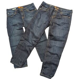 Kut from the Kloth Jeans Womens 8 Bardot Skinny Boyfriend Dark Wash Denim Bundle